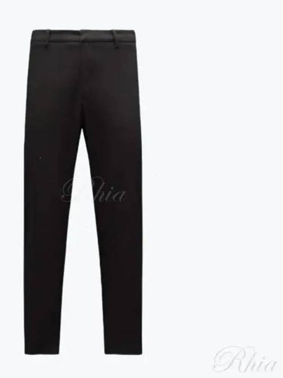 Cotton Poplin Straight Pants Black - MONCLER - BALAAN 2