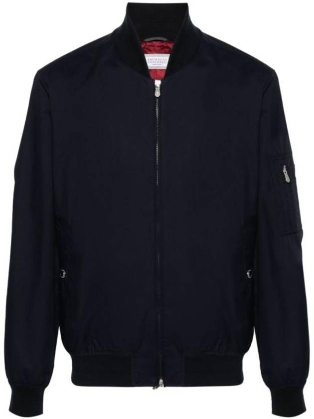 Men's Bomber Jacket Blue - BRUNELLO CUCINELLI - BALAAN 2