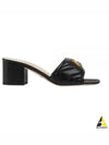 Double G Slide Sandal Heels Black - GUCCI - BALAAN 2