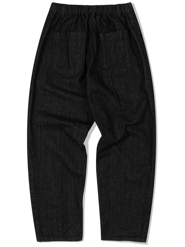 Wide Banding One Tuck Denim Pants Black - DE GRAND MATIN - BALAAN 3