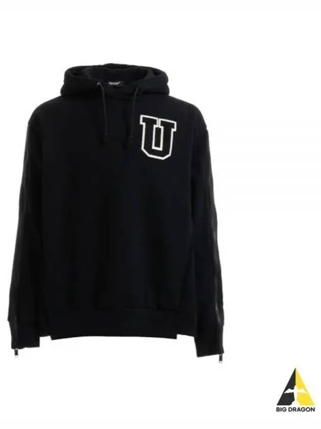 UC2C4810 BLACK logo patch hoodie - UNDERCOVER - BALAAN 1