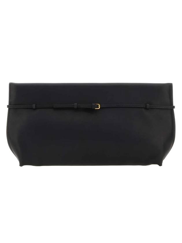 Sienna Slim Leather Clutch Bag Black - THE ROW - BALAAN 1