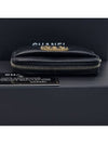 Nineteen Gold CC Logo Lambskin Zipper Card Wallet Black - CHANEL - BALAAN 6