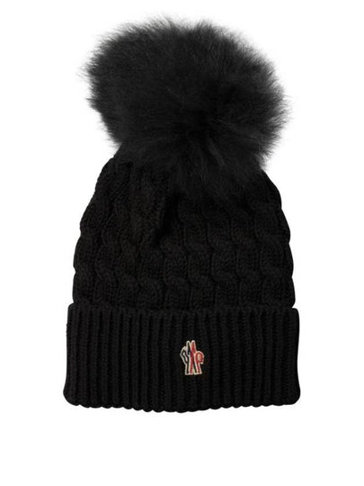 Pom Pom Wool Beanie Black - MONCLER - BALAAN 2