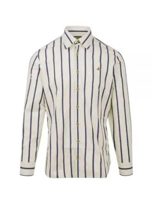 Ghost Striped Long Sleeve Shirt White - VIVIENNE WESTWOOD - BALAAN 2