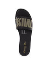 Dway Calfskin Gold Finish Studs Slippers Black - DIOR - BALAAN 2