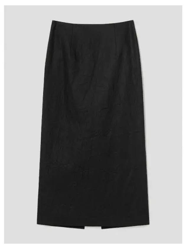 Crinkled long slit skirt black domestic product GM0024012234641 - JUUN.J - BALAAN 1