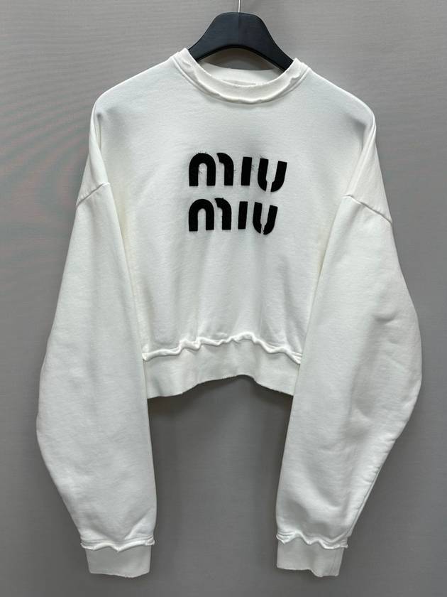 embroidered logo sweatshirt - MIU MIU - BALAAN 1