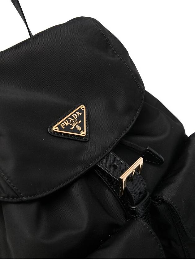 Triangle Logo Re-Nylon Small Backpack Black - PRADA - BALAAN 5