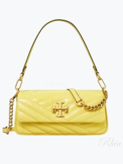 Kira Chevron Pendant Small Flap Shoulder Bag Vintage Lemon - TORY BURCH - BALAAN 2