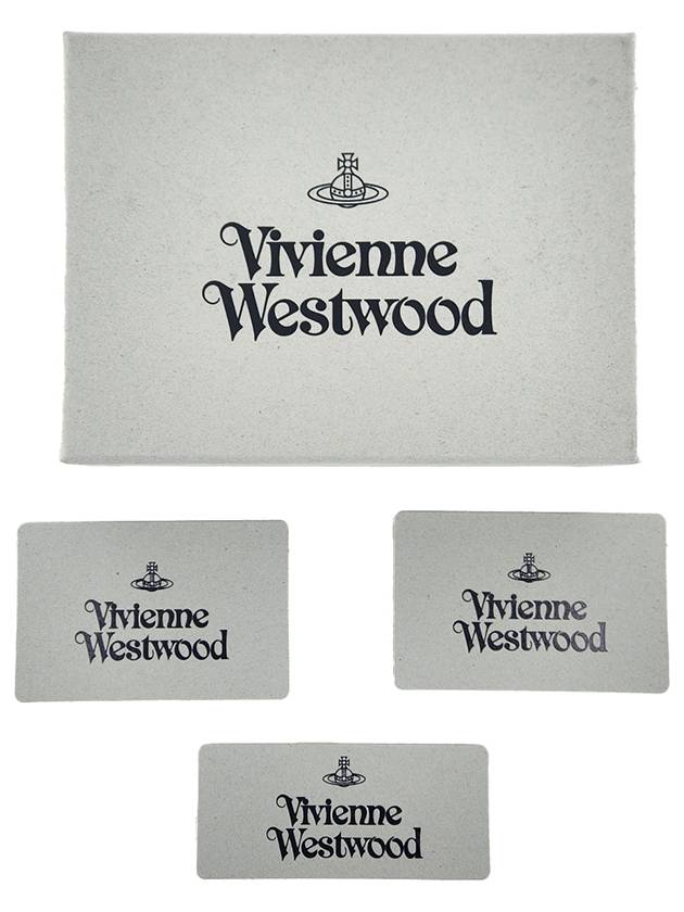 Logo Half Moon Card Wallet Black - VIVIENNE WESTWOOD - BALAAN 8