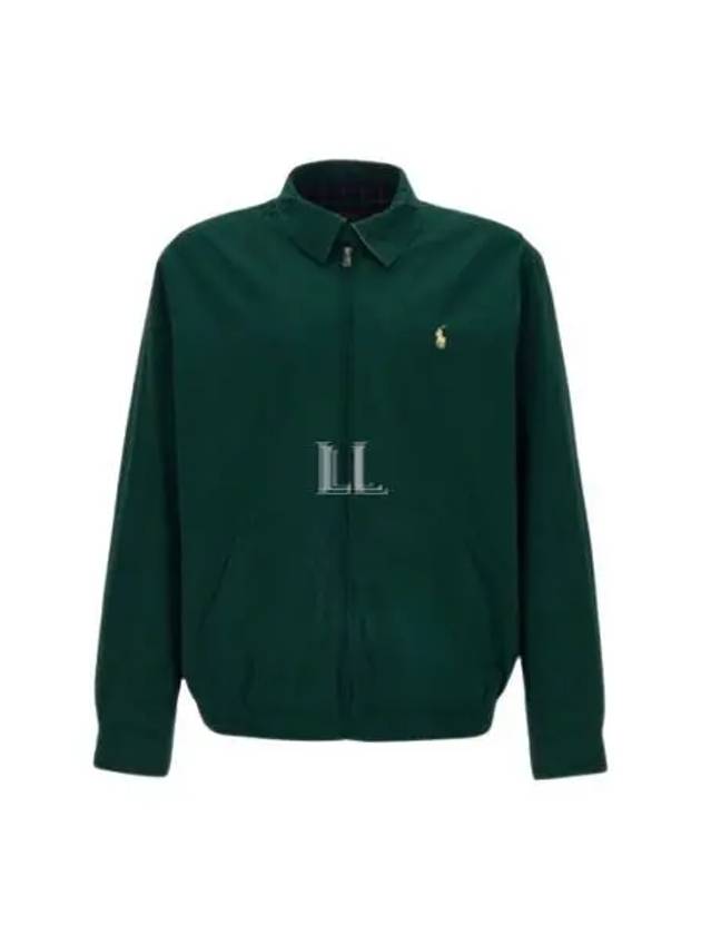 Harrington Logo Embroidered Zip-Up Jacket Green - POLO RALPH LAUREN - BALAAN 2