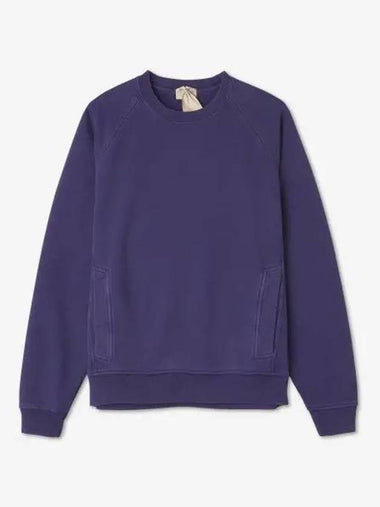 Garment dyed cotton jersey pocket sweatshirt purple blue 22CTCUF03150A06455774 - TEN C - BALAAN 1