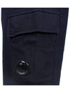 Light Fleece Utility Shorts Navy - CP COMPANY - BALAAN 7