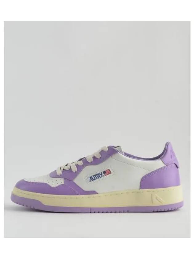 Medalist Leather Low Top Sneakers White Purple - AUTRY - BALAAN 2