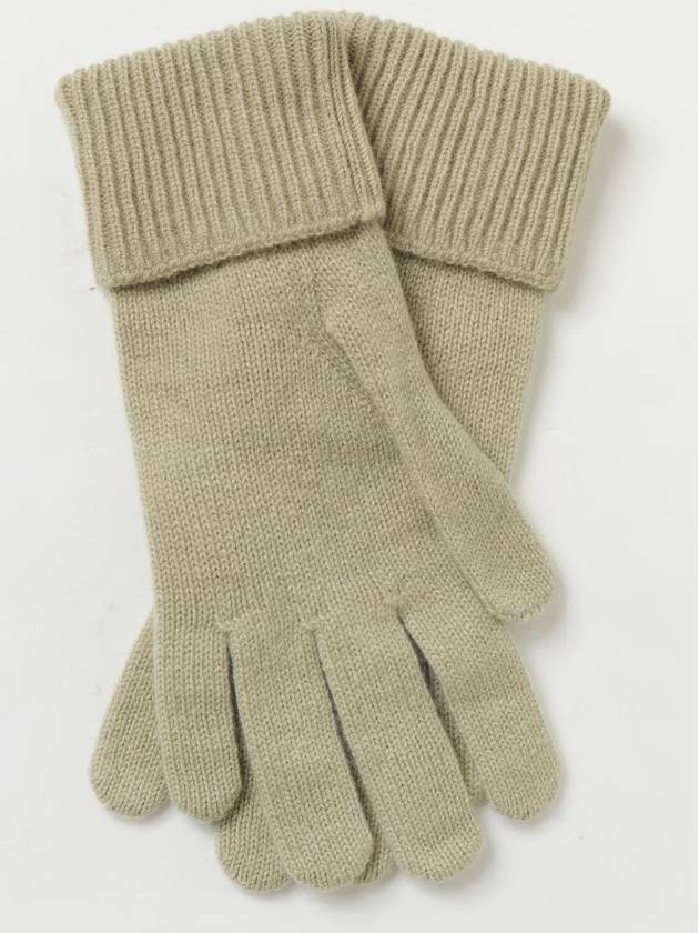 Embroidered Cashmere Gloves Green - BURBERRY - BALAAN 3