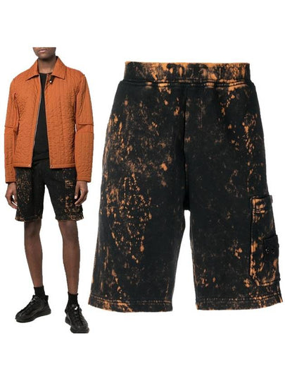 Waffen Patch Off Dye Bermuda Shorts Black - STONE ISLAND - BALAAN 2