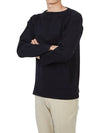 Men's OrGANNIc Cotton Knit Top Navy - ANDERSEN-ANDERSEN - BALAAN 6