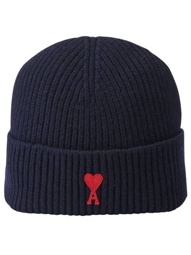 Heart Logo Wool Beanie Night Blue - AMI - BALAAN 2