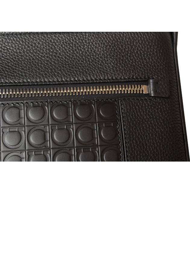 Gancini Pattern Print Cross Bag Black - SALVATORE FERRAGAMO - BALAAN 8