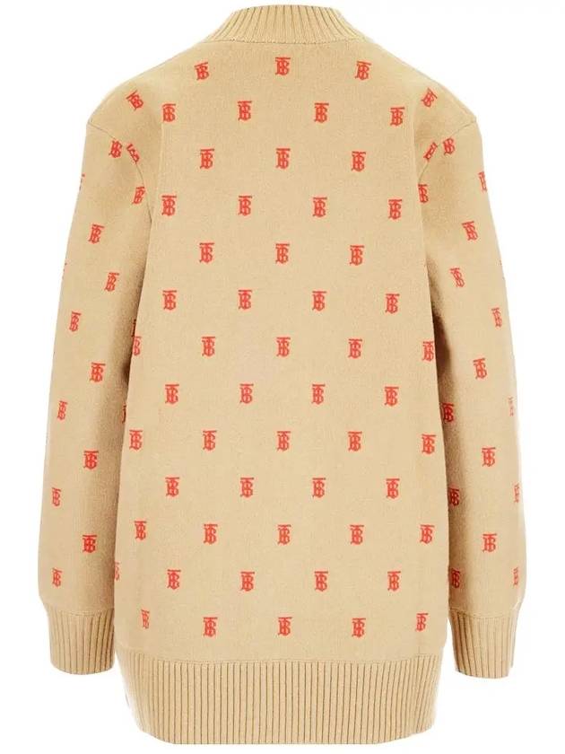 Monogram Wool Cashmere Oversized Cardigan Archive Beige - BURBERRY - BALAAN 4