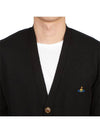 Embroidery Logo Fine Wool Cardigan Black - VIVIENNE WESTWOOD - BALAAN 7