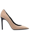 Anja Canvas Pumps Heels Beige - SAINT LAURENT - BALAAN 1