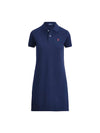 Embroidery Pony Logo Polo Midi Dress Navy - POLO RALPH LAUREN - BALAAN 1