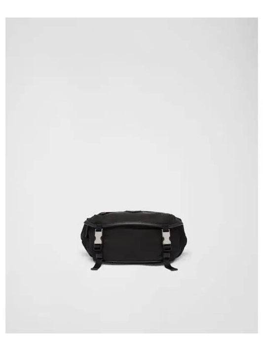 Re-Nylon Saffiano Leather Shoulder Bag Black - PRADA - BALAAN 2