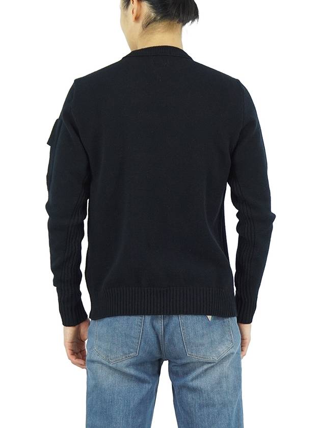 Metropolis Merino Wool Knit Top Black - CP COMPANY - BALAAN 6