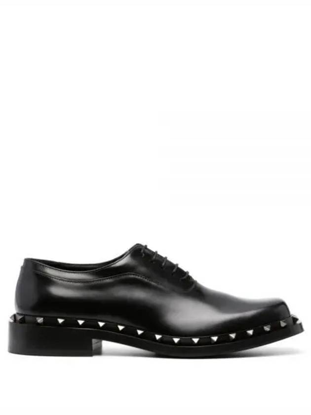 M Way Rockstud Leather Derby Black - VALENTINO - BALAAN 2