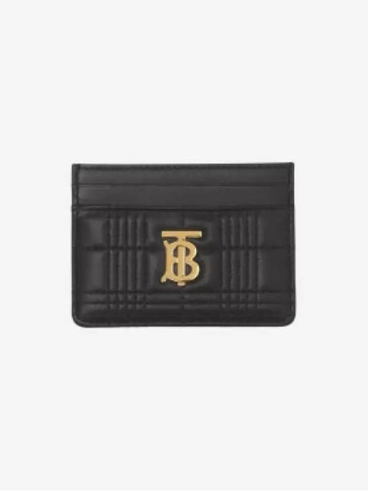 Lola Quilted Leather Card Wallet Black - BURBERRY - BALAAN 2