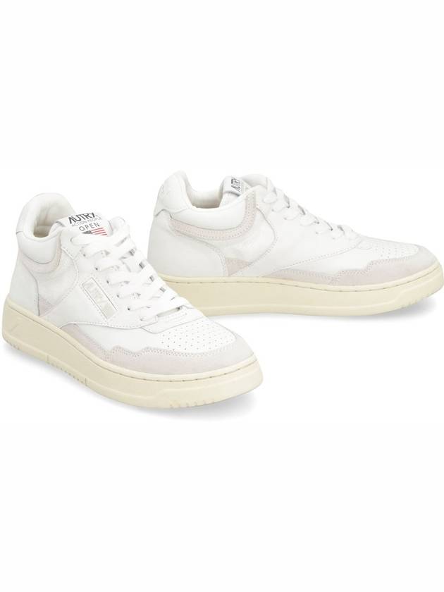 open suede mid mid low top sneakers white - AUTRY - BALAAN 4