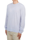 Crew Neck Wool Knit Top Blue - THEORY - BALAAN 3