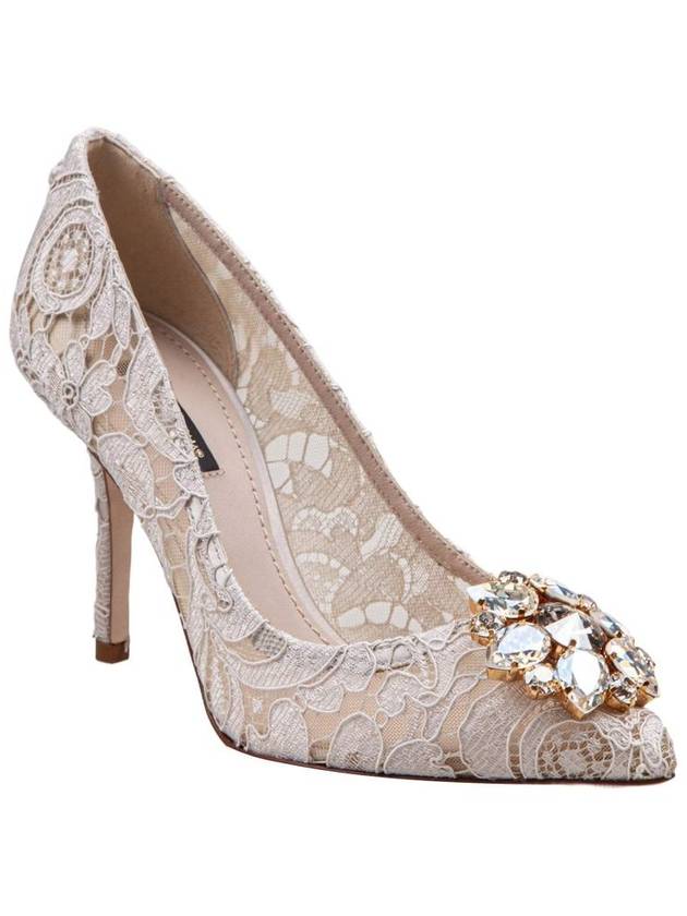 Lace Bellucci Pumps Heel White - DOLCE&GABBANA - BALAAN 3