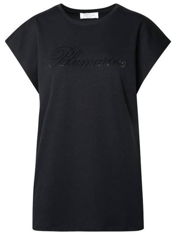 Short Sleeve T-Shirt 4T036AN0990 Black - BLUMARINE - BALAAN 1