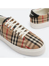 Vintage Check Cotton Low Top Sneakers Beige - BURBERRY - BALAAN 6