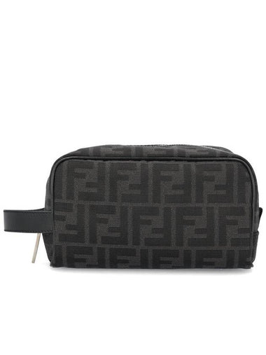 FF jacquard small clutch bag black - FENDI - BALAAN 1