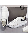 Oversole Front Stud Black Tab Low Top Sneakers White - ALEXANDER MCQUEEN - BALAAN 2