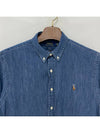 Polo Ralph Lauren Pony Embroidery Logo Denim Shirt 710548539 001 - POLO RALPH LAUREN - BALAAN 3