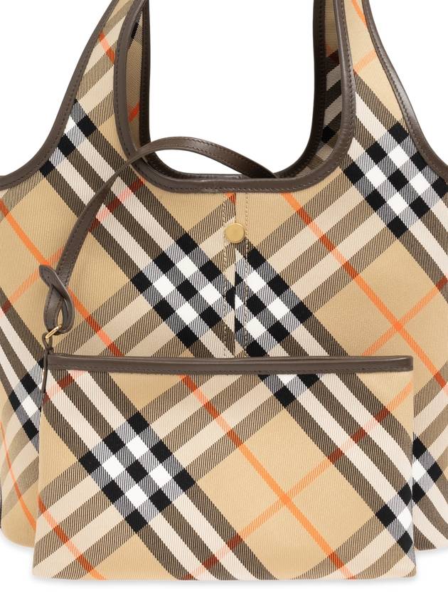 Check Small Tote Bag Sand - BURBERRY - BALAAN 8