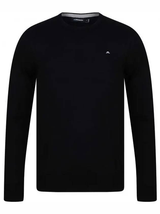 Lyle Merino Crewneck Wool Sweater Black - J.LINDEBERG - BALAAN 2