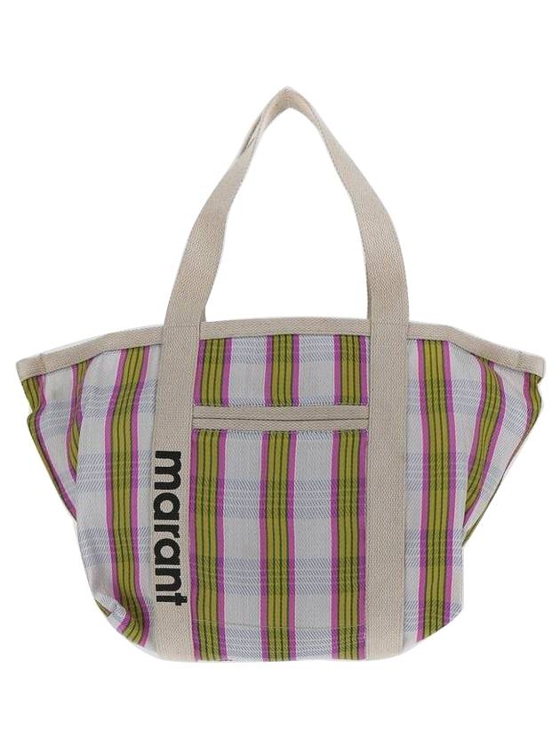 Striped Tote Bag Yellow White - ISABEL MARANT - BALAAN 1