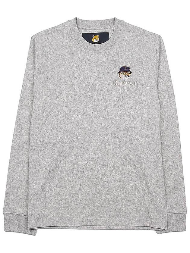 Fox Head Patch Crew Neck Long Sleeve T-Shirt Grey - BARBOUR - BALAAN 2