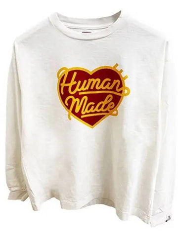 HM26CS007 WHT Graphic Long Sleeve T Shirt White Men s TJ 271747 - HUMAN MADE - BALAAN 1