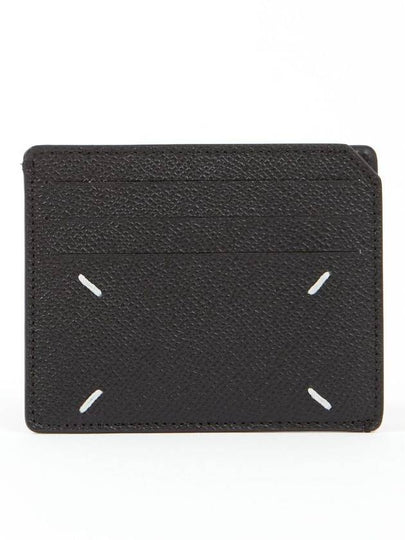 Stitched Leather Card Wallet Black - MAISON MARGIELA - BALAAN 2