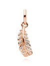 Floating Curved Feather Dangle Bracelet Charm Rose Gold - PANDORA - BALAAN 2