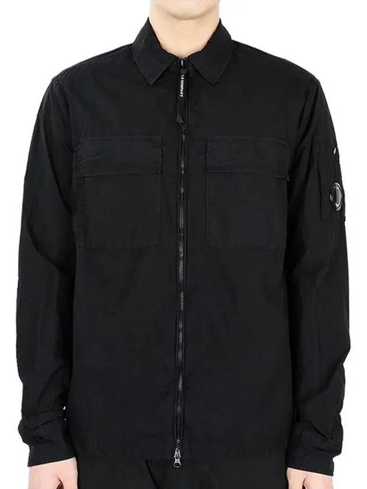 Taylon L Zip-up Long Sleeve Shirt Black - CP COMPANY - BALAAN 2