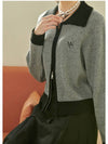 Pudding wool collar knit zipup gray - MICANE - BALAAN 3
