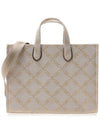 Gigi Large Empire Logo Jacquard Tote Bag Pale Gold Natural - MICHAEL KORS - BALAAN 4